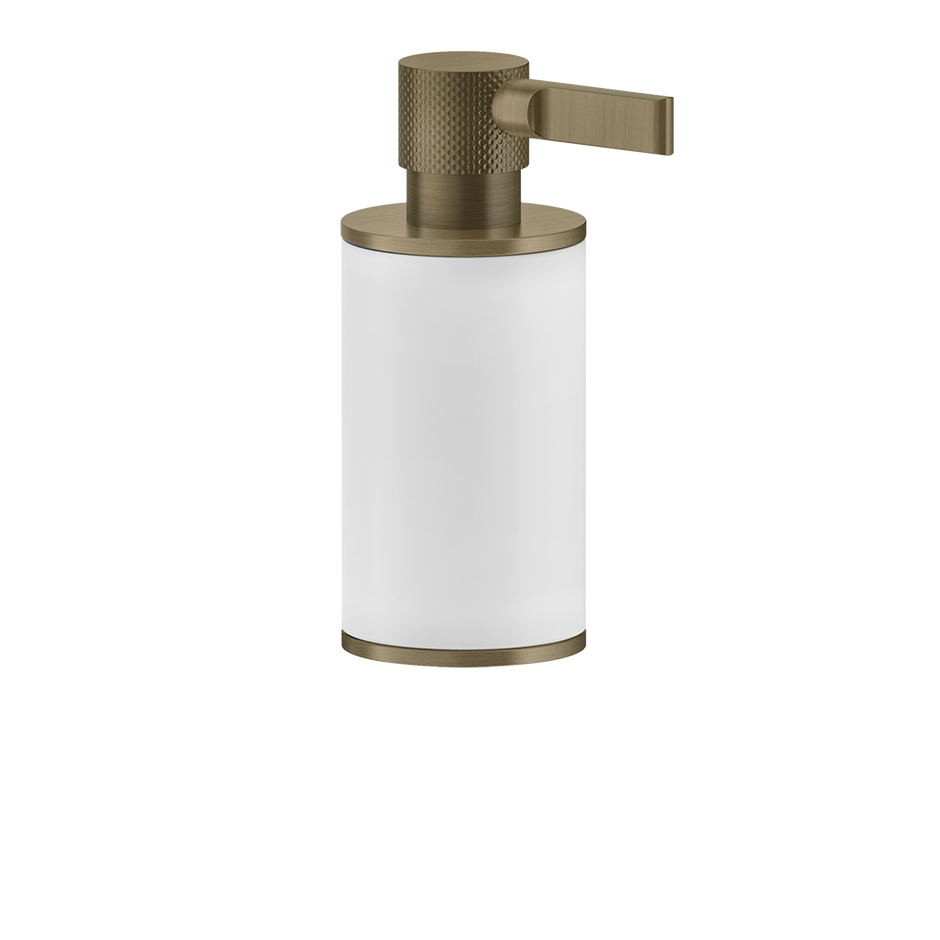 Gessi Inciso Stand-Seifenspender Glas hell