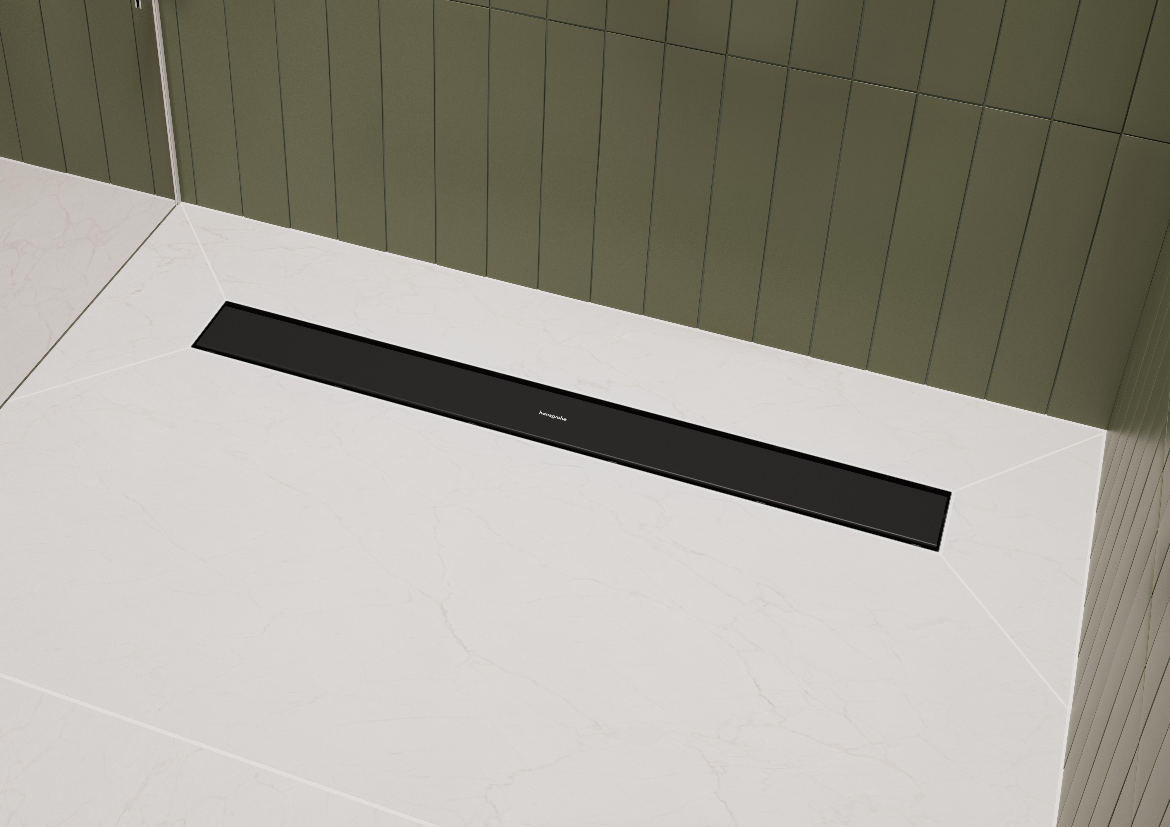 RainDrain Go Komplettset Duschrinne 1000 rückseitig befliesbar für Standard-/flache Installation
