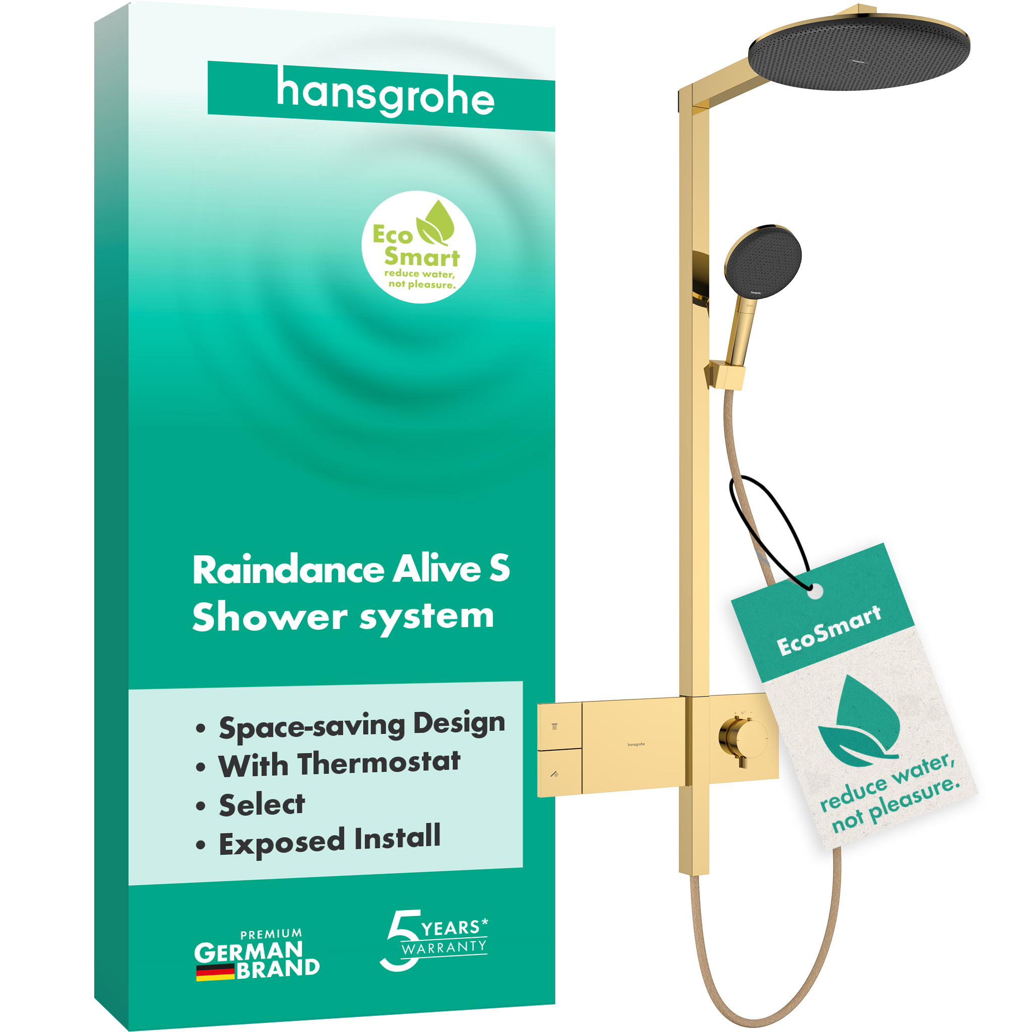 Hansgrohe Raindance Alive S Duschsystem 300 1 Strahlart mit ShowerSelect Comfort, wassersparend
