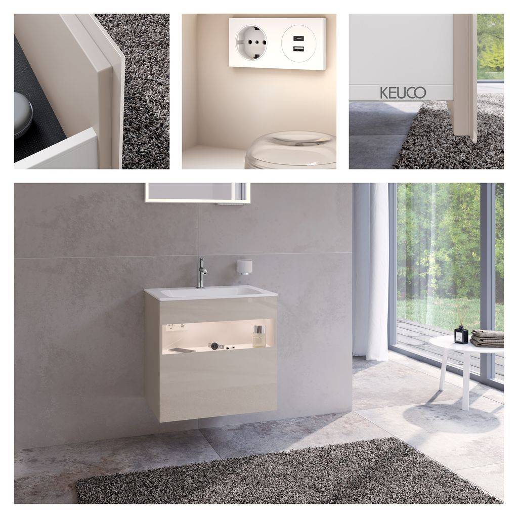 KEUCO Stageline Waschtischunterbau für Keramik-Waschtisch, 650mm