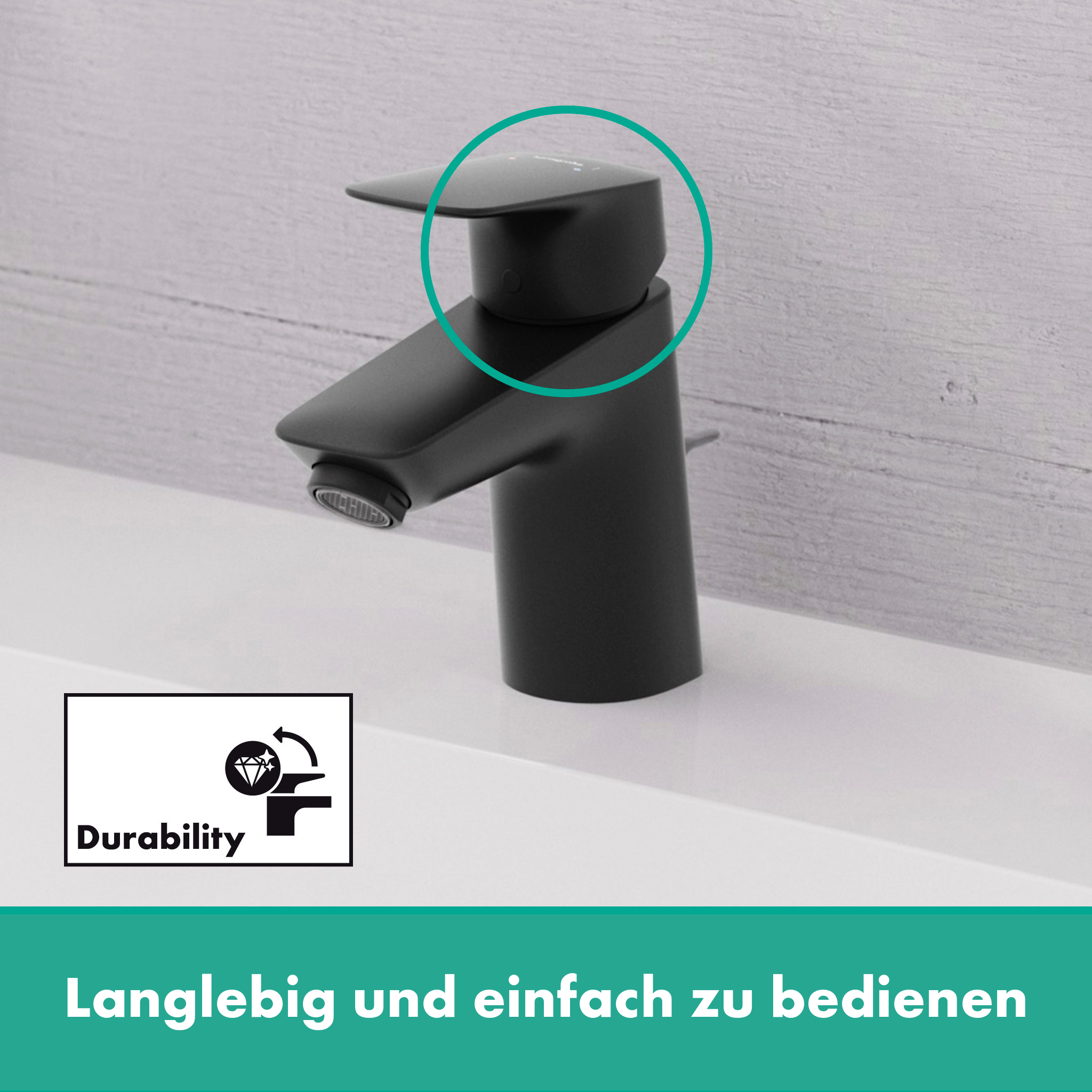Single-lever basin mixer 70 CoolStart with pop-up waste