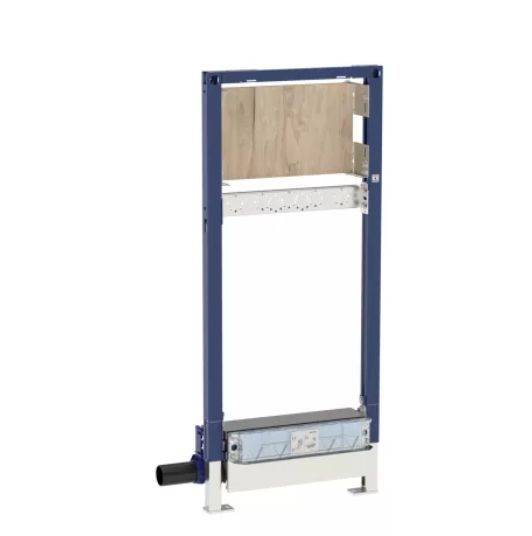 Duofix Element für Dusche, 130cm, mit Wandablauf, Wandarmatur Unterputz