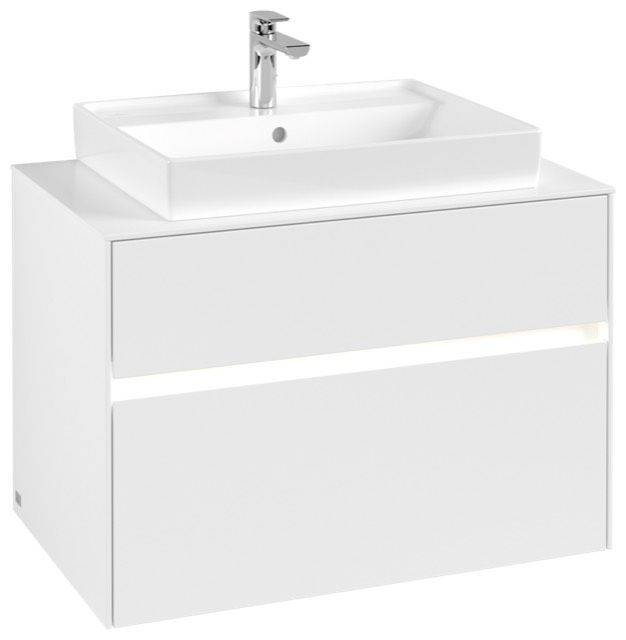 Villeroy & Boch Collaro Waschtischunterschrank 800 x 548 x 500mm, mit LED Beleuchtung