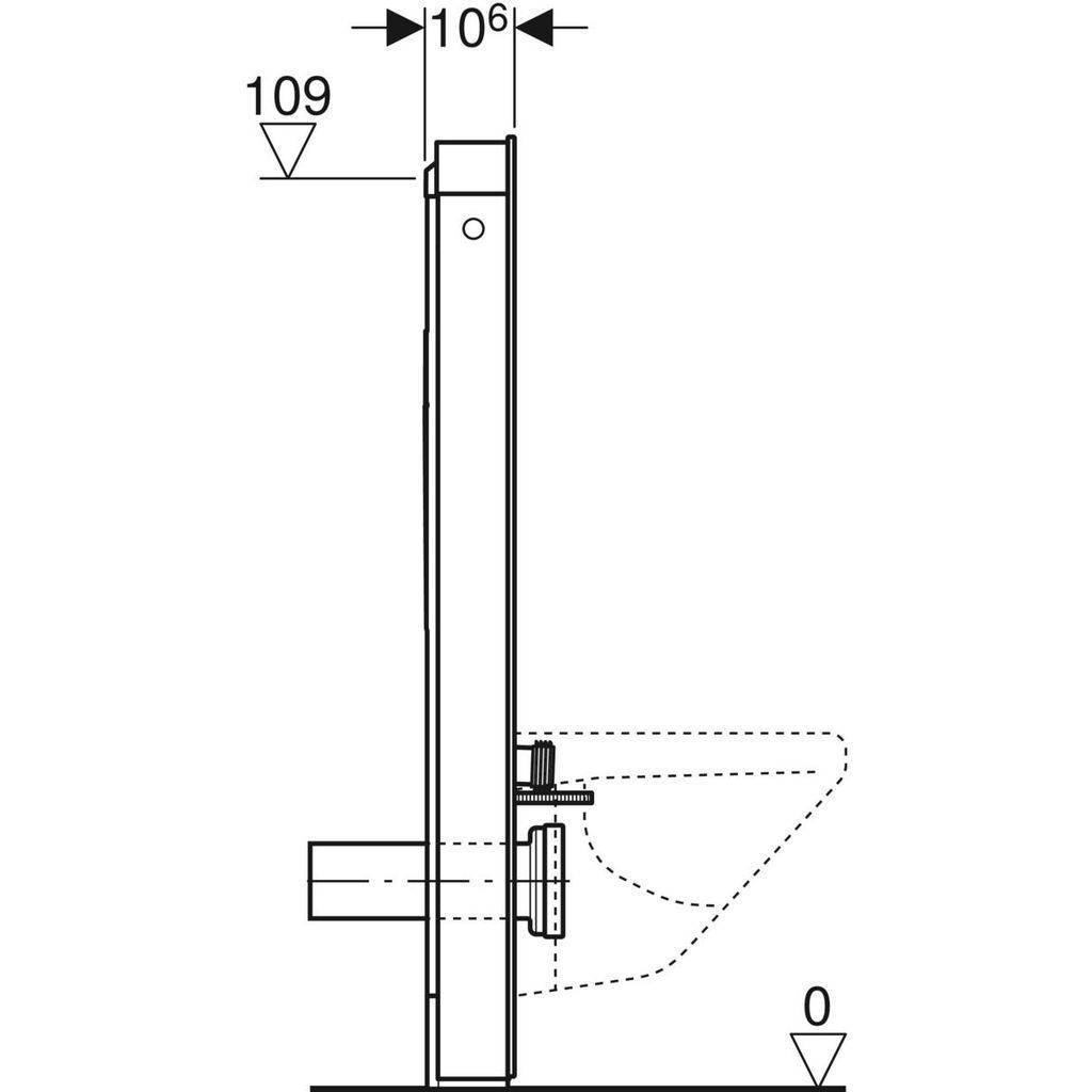 Monolith Sanitärmodul für Wand-WC, 114cm Frontverkleidung aus Steinzeug
