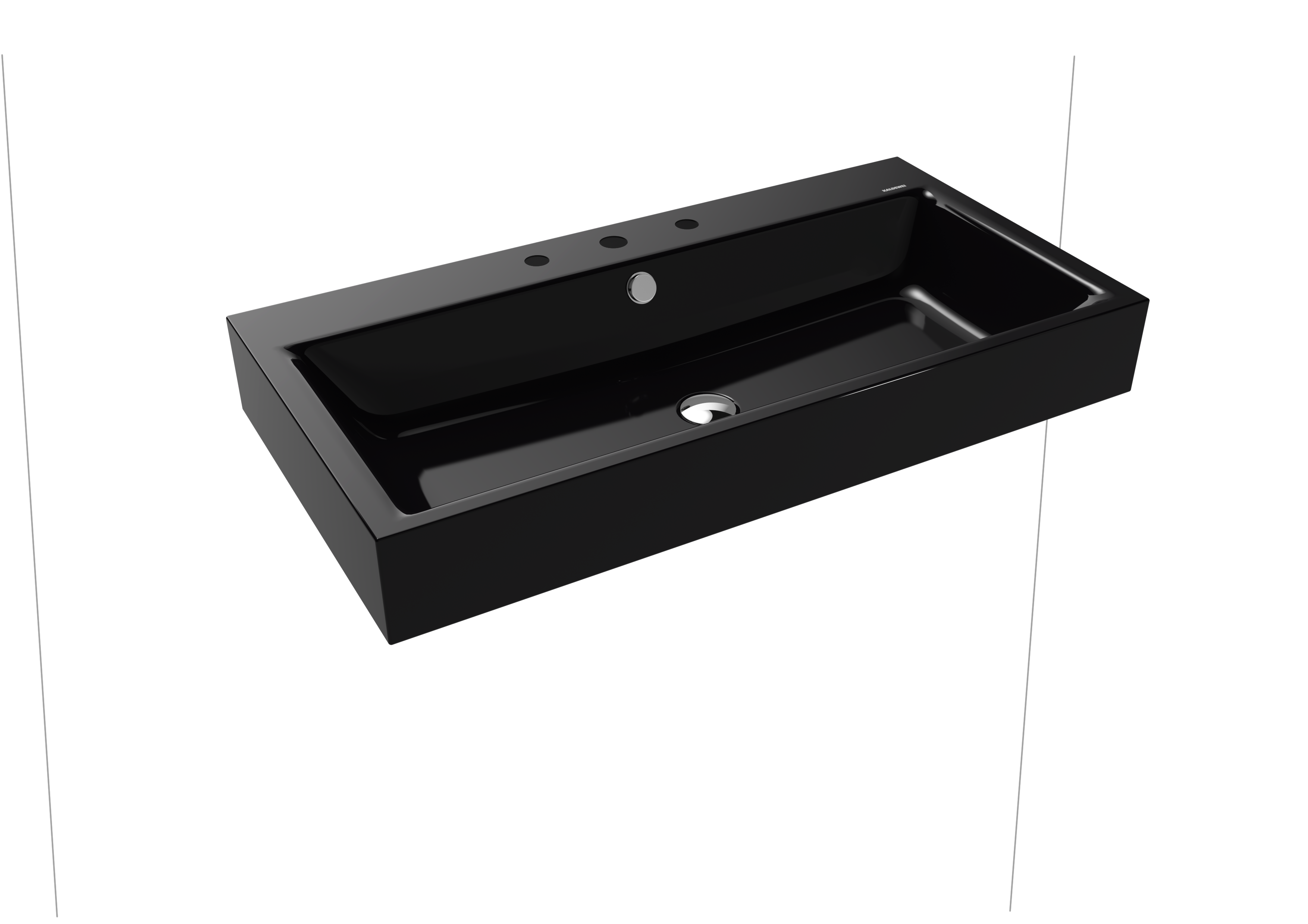 Kaldewei Puro Wand-Waschtisch 900 x 460 x 120mm, mit 1 x 3 Hahnlöchern