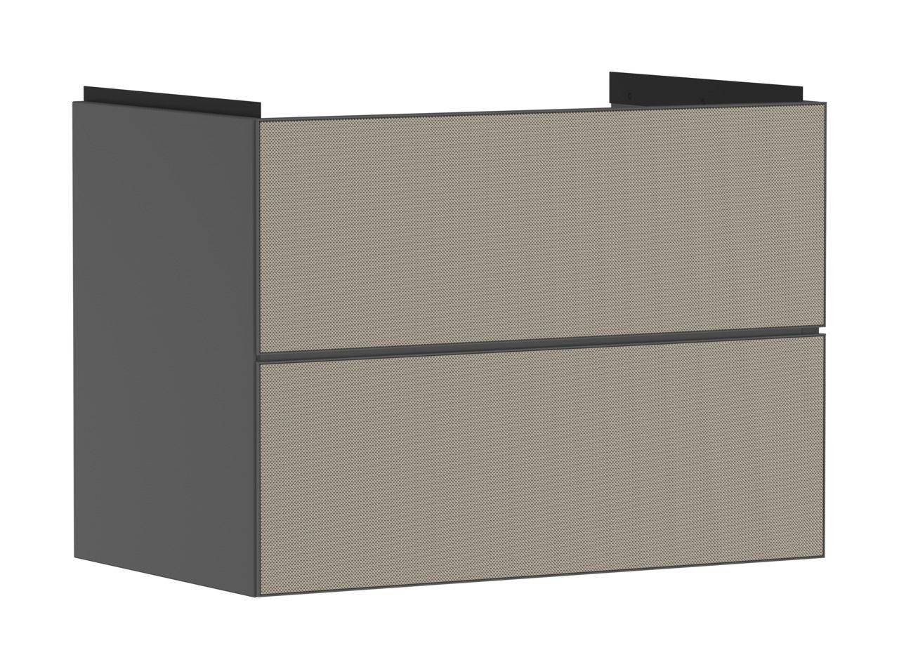 Hansgrohe Xevolos E Waschtischunterschrank 780mm Korpus schiefergrau matt, Front bronze struktur