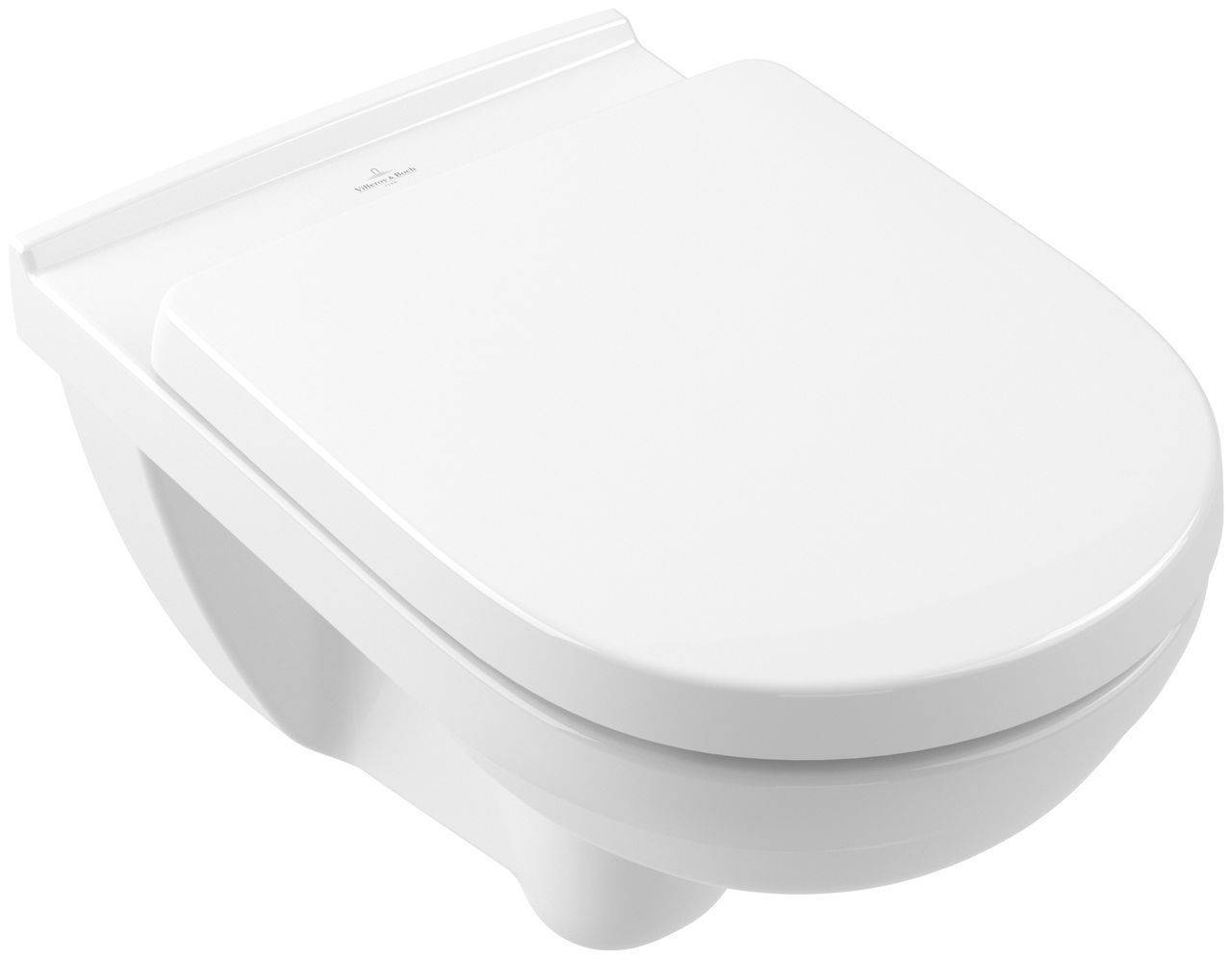 Villeroy & Boch O.Novo Combi-Pack ViConnect, mit WC ohne Spülrand, mit Sitz, mit Vorwandelement und Drücker