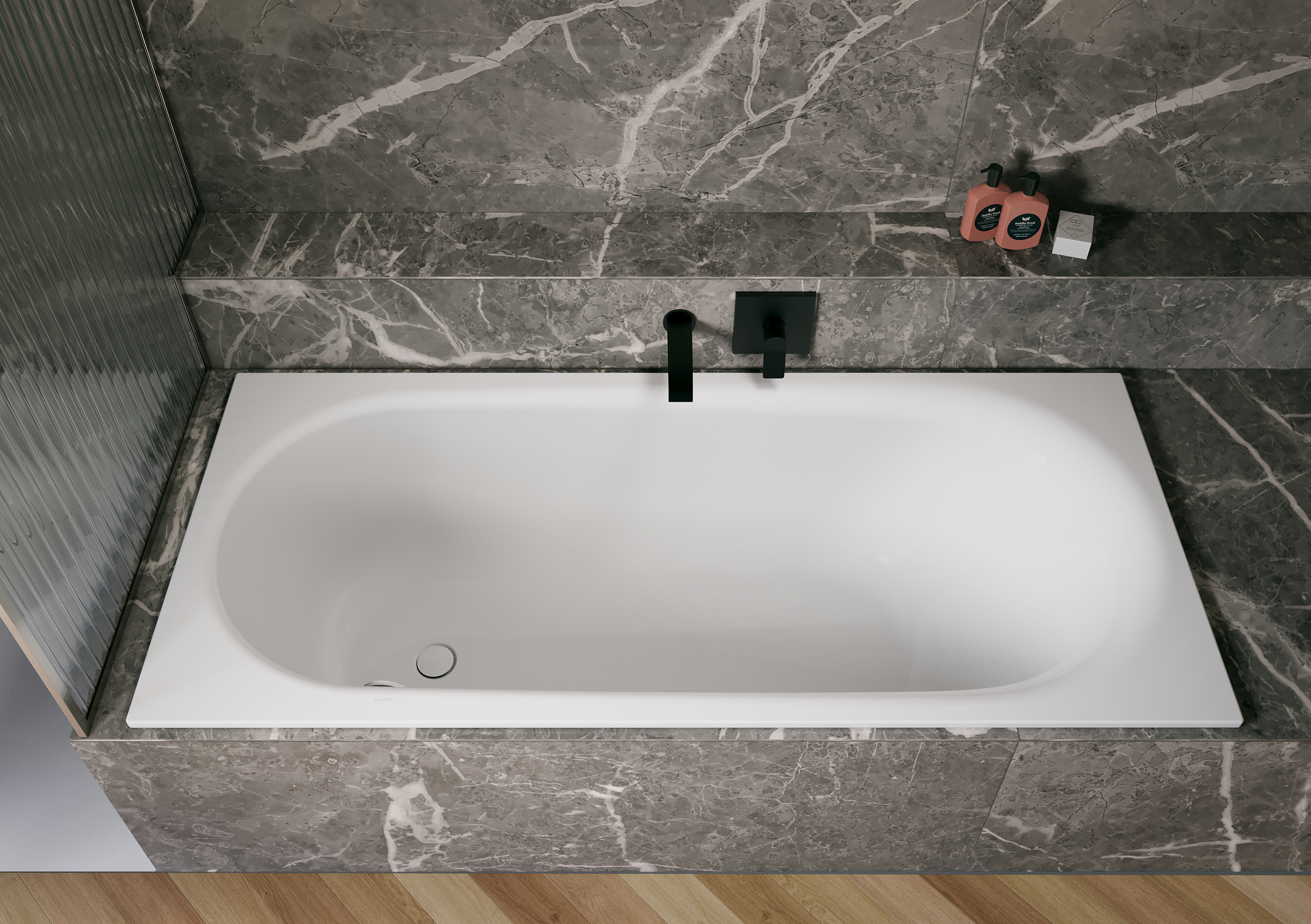 Bette Comodo Rechteck-Badewanne Überlauf hinten