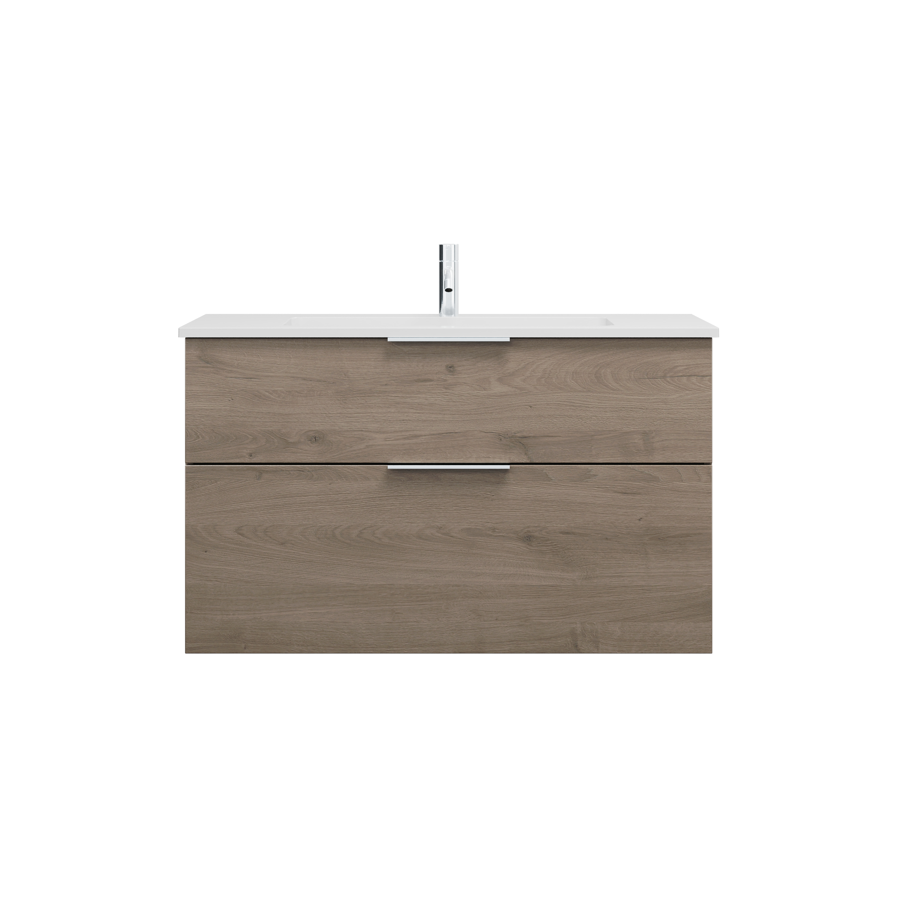Eqio Badmöbel-Set SHCB102 Eiche Dekor Caramel/Alpinweiss