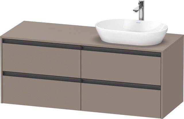 Duravit Ketho.2 Waschtischunterbau wandhängend 1400 x 550mm, Beckenausschnitt rechts