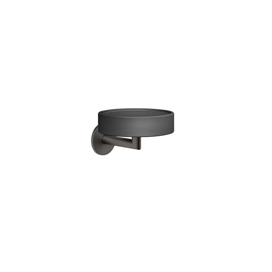 Gessi TONDO Seifenhalter mit Schale schwarz, metall schwarz gebürstet