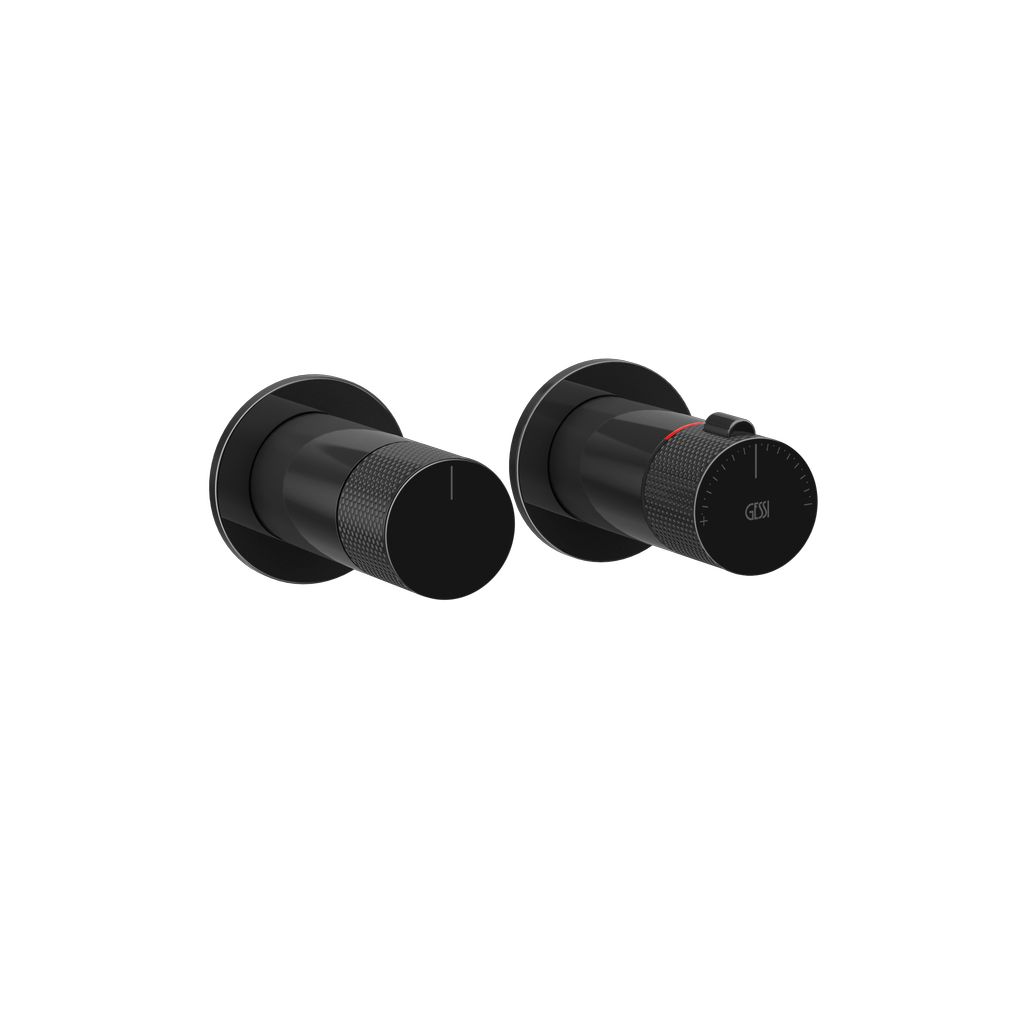 Gessi Inciso Thermostat, 1-Weg, Metall schwarz