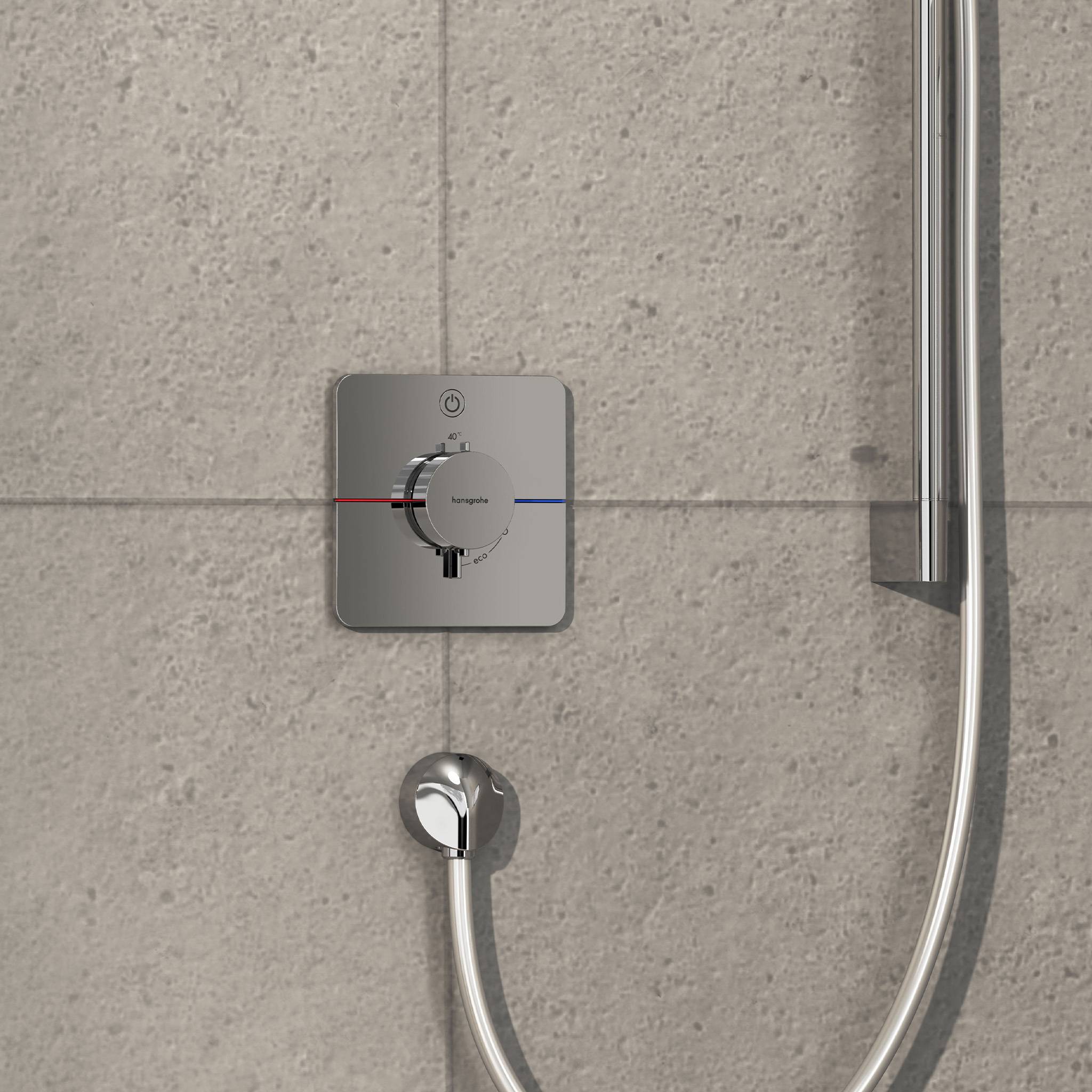 ShowerSelect Comfort Q flush-mounted thermostat for 1 consumer