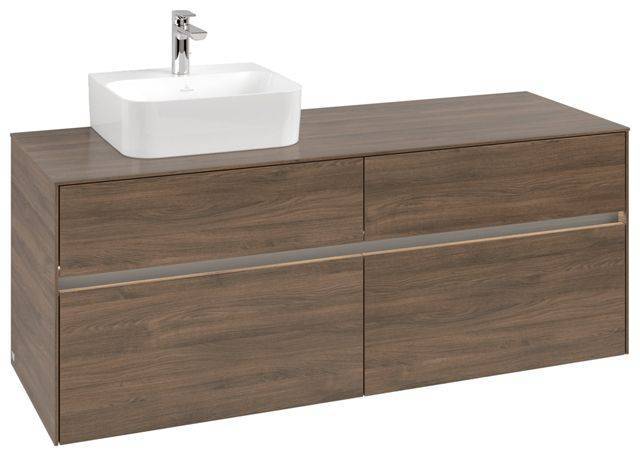 Villeroy & Boch Collaro Waschtischunterschrank 1400 x 500 x 548mm, mit LED Beleuchtung