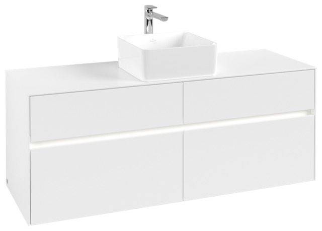 Villeroy & Boch Collaro Waschtischunterschrank 1400 x 548 x 500mm, mit LED Beleuchtung