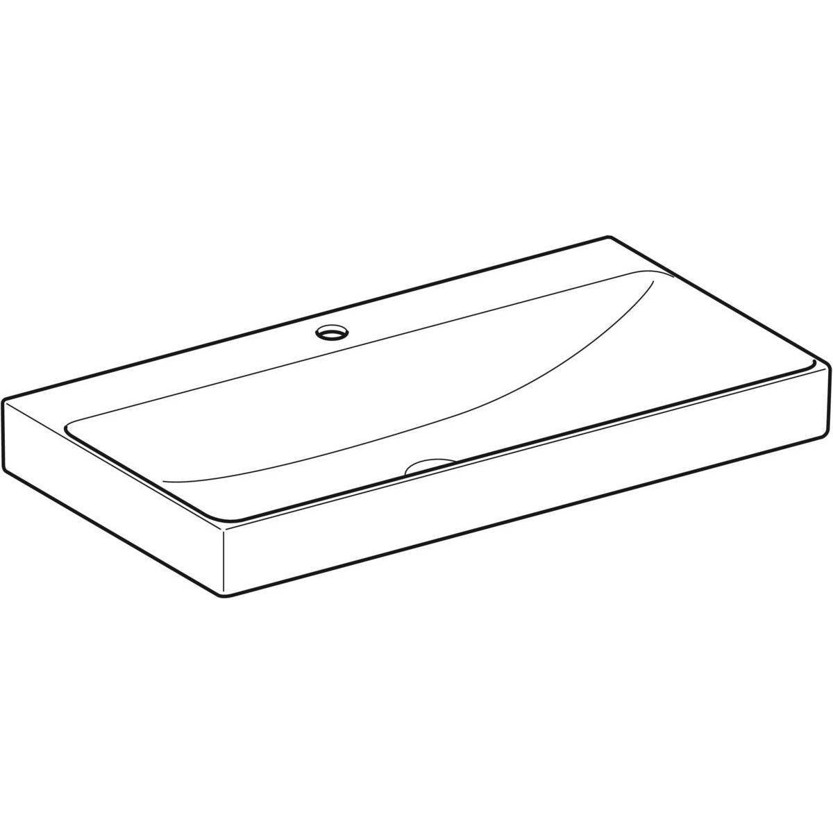 One Waschtisch 90cm, Abgang vertikal