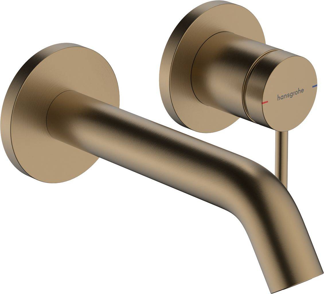 Tecturis S single-lever concealed basin mixer for wall mounting, 165mm