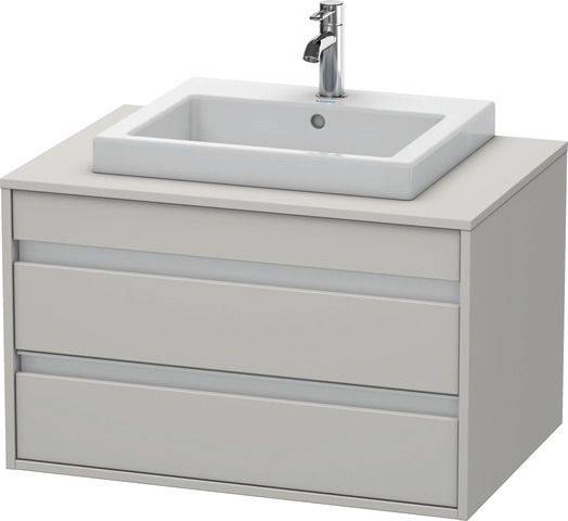 Ketho Waschtischunterbau wandhängend KT6754 800 x 550mm, für Einbauwaschtisch mittig