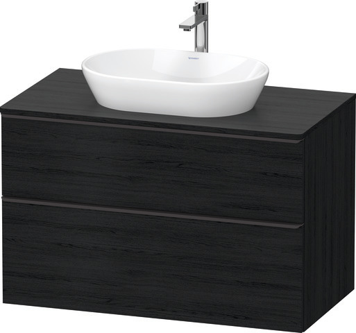 Duravit D-Neo Konsolenwaschtischunterbau mit Möbelgriff Diamantschwarz