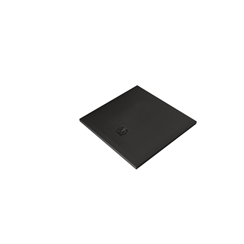 KLUDI TERRA Duschwanne 80 x 80cm Abflussabdeckung Mattschwarz