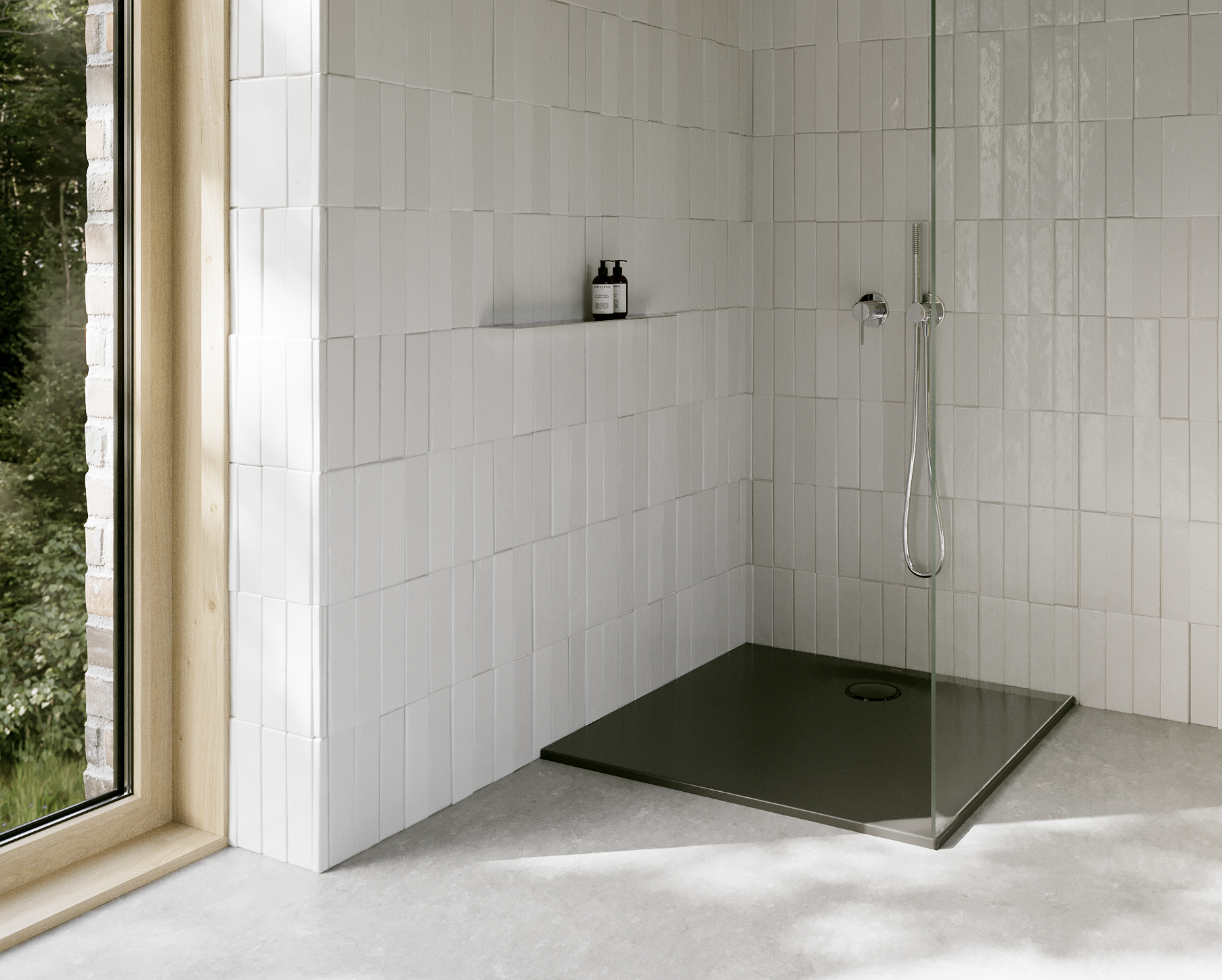 Bette Ultra Space Rechteck-Duschwanne, Slate, 1000x800mm