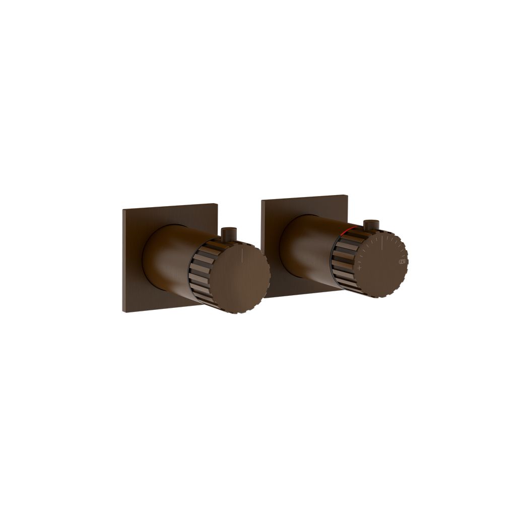 Gessi Incastri Unterputz-Thermostat, 1-Weg, dark bronze
