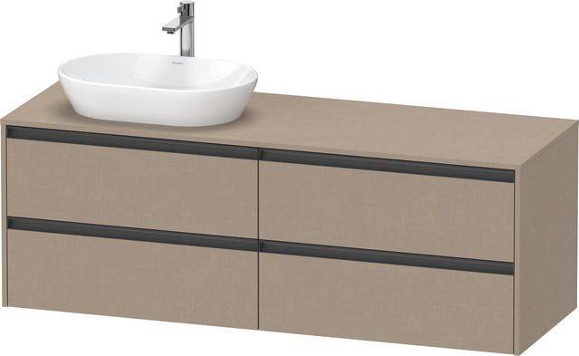 Ketho.2 Waschtischunterbau wandhängend 1600 x 550mm, Beckenausschnitt links