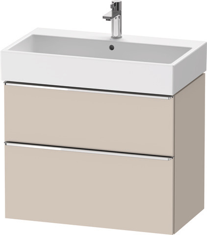Duravit D-Neo Waschtischunterbau wandhängend mit Möbelgriff chrom