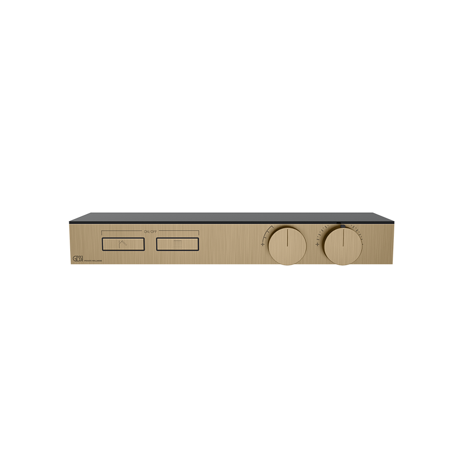 Gessi HI-FI Thermostat 2-Wege warm bronze gebürstet PVD