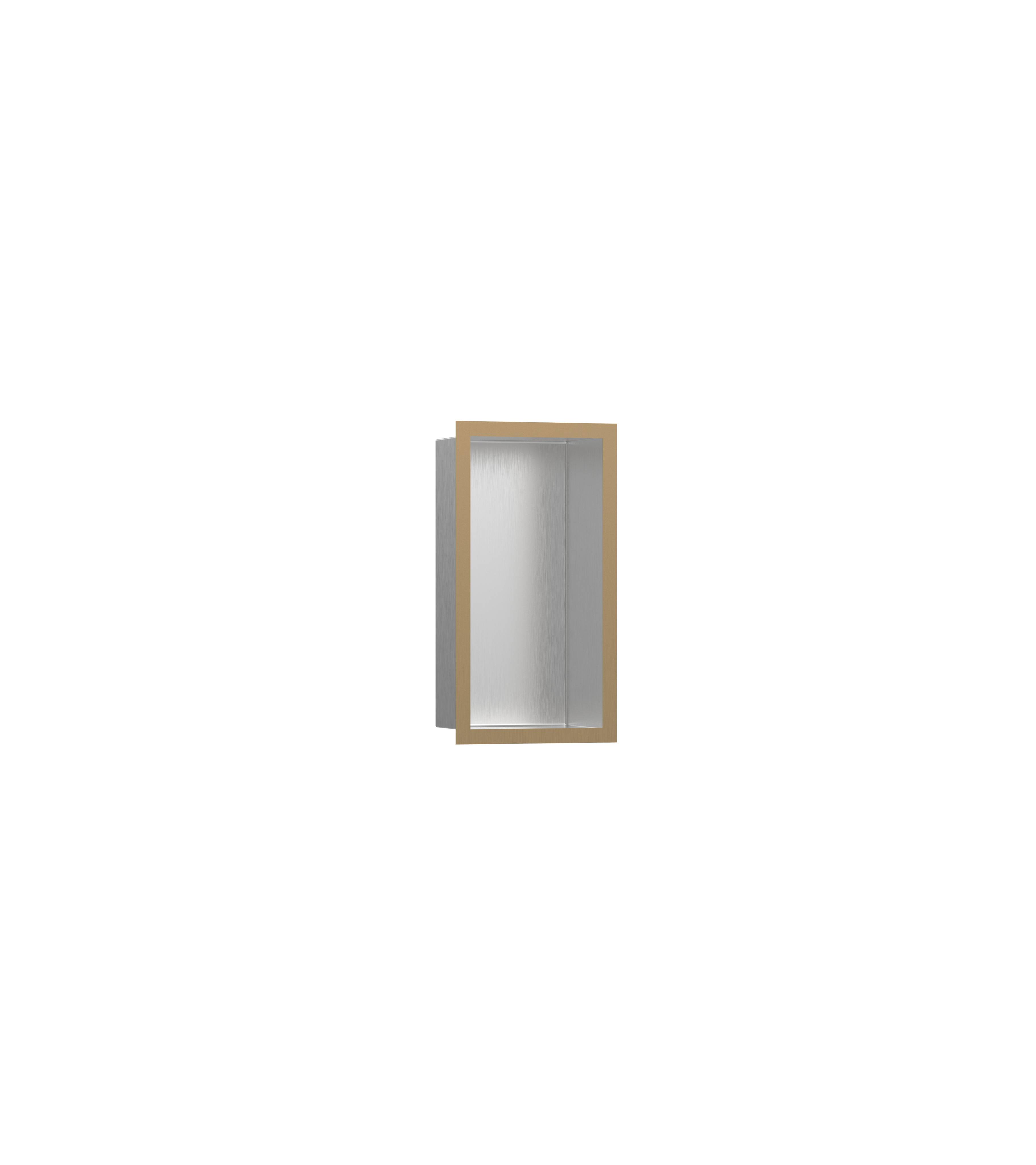 Hansgrohe XtraStoris Individual Wandnische, Korpus Edelstahl gebürstet, 30 x 15 x 10cm