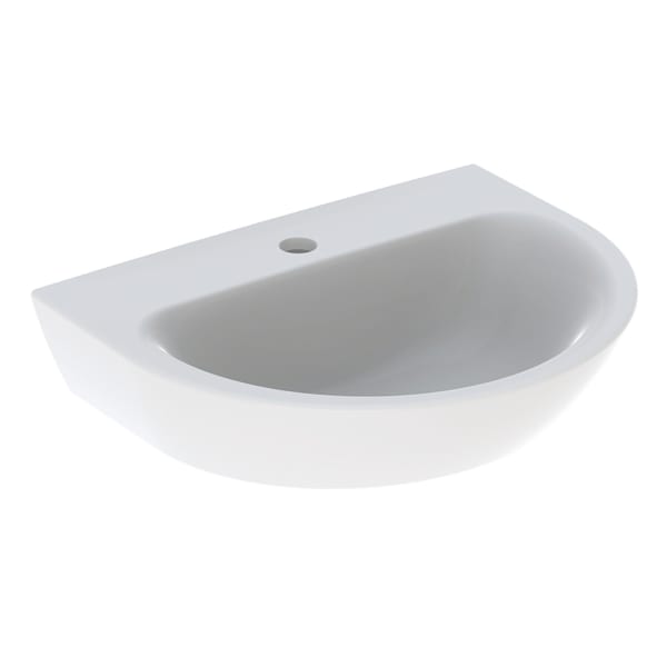 Geberit Renova Handwaschbecken, 50x40cm mit Hahnloch, ohne Überlauf, weiß