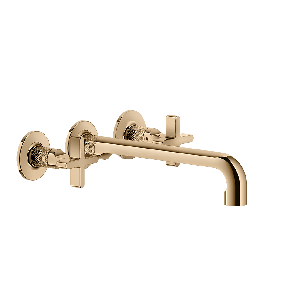 Gessi Inciso+ 2-Griff-Waschtisch-Wandarmatur 235-255mm