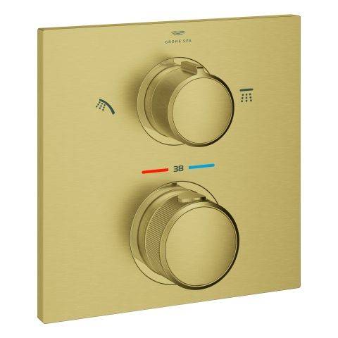 GROHE Allure NEW Thermostat-Brausebatterie mit 2-Wege-Umstellung Kopfbrause/Handbrause