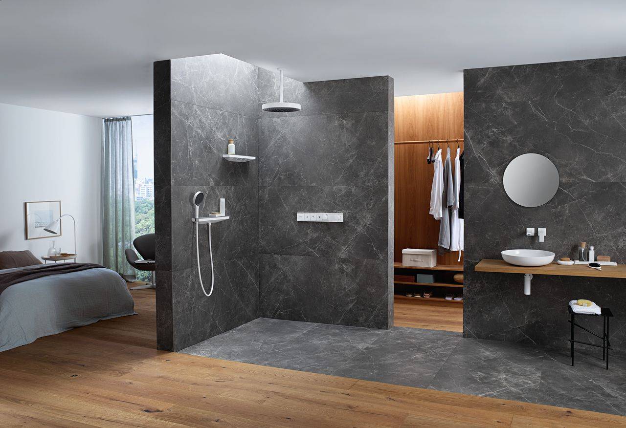 Rainfinity Schulterbrause 500 1jet  und Duschablage