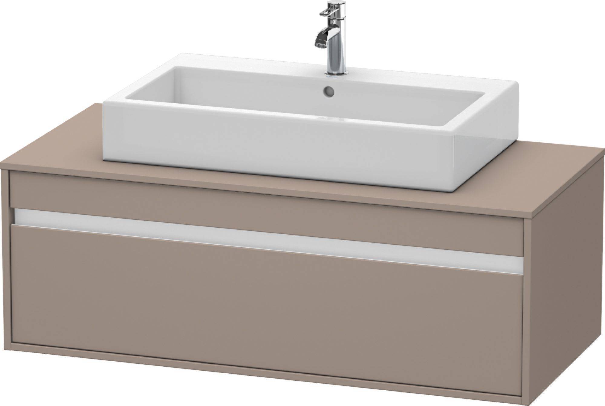 Duravit Ketho Waschtischunterbau wandhängend KT6696 1200 x 550mm, für Aufsatzbecken mittig