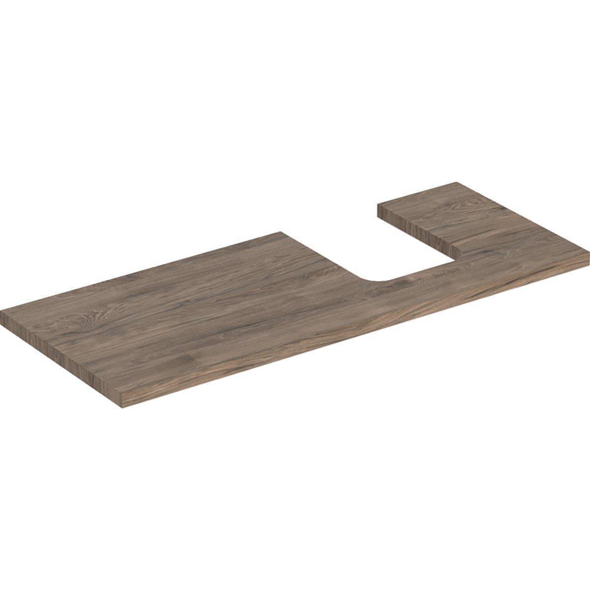 Geberit One Waschtischplatte Ausschnitt rechts, für Aufsatzwaschtisch Schalenform, 120cm