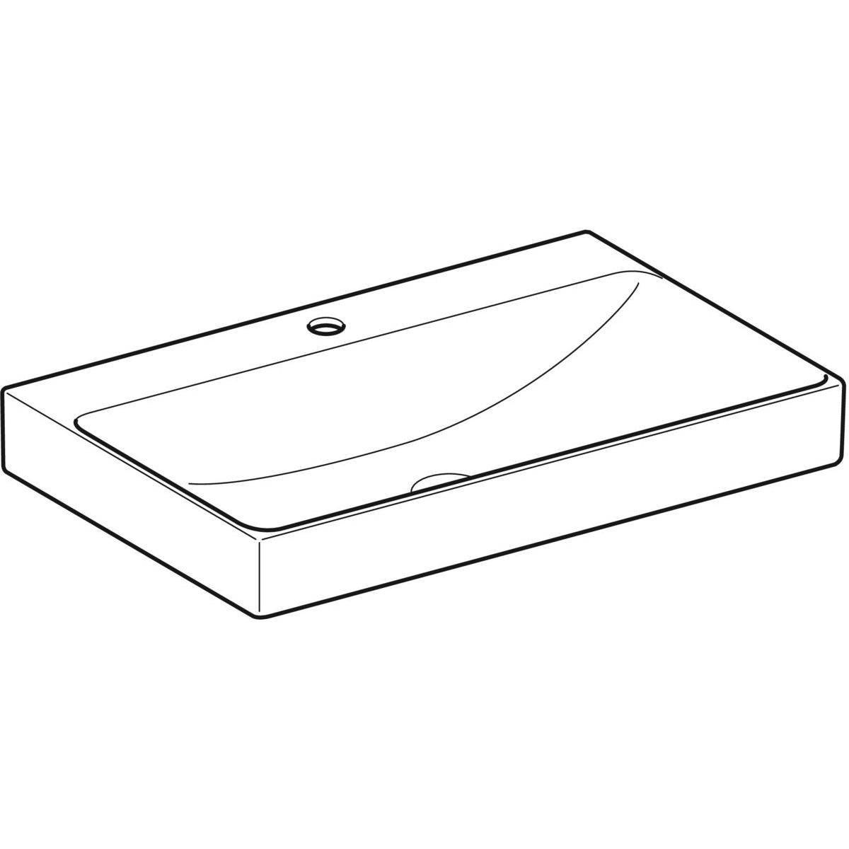 One Waschtisch 75cm, Abgang vertikal