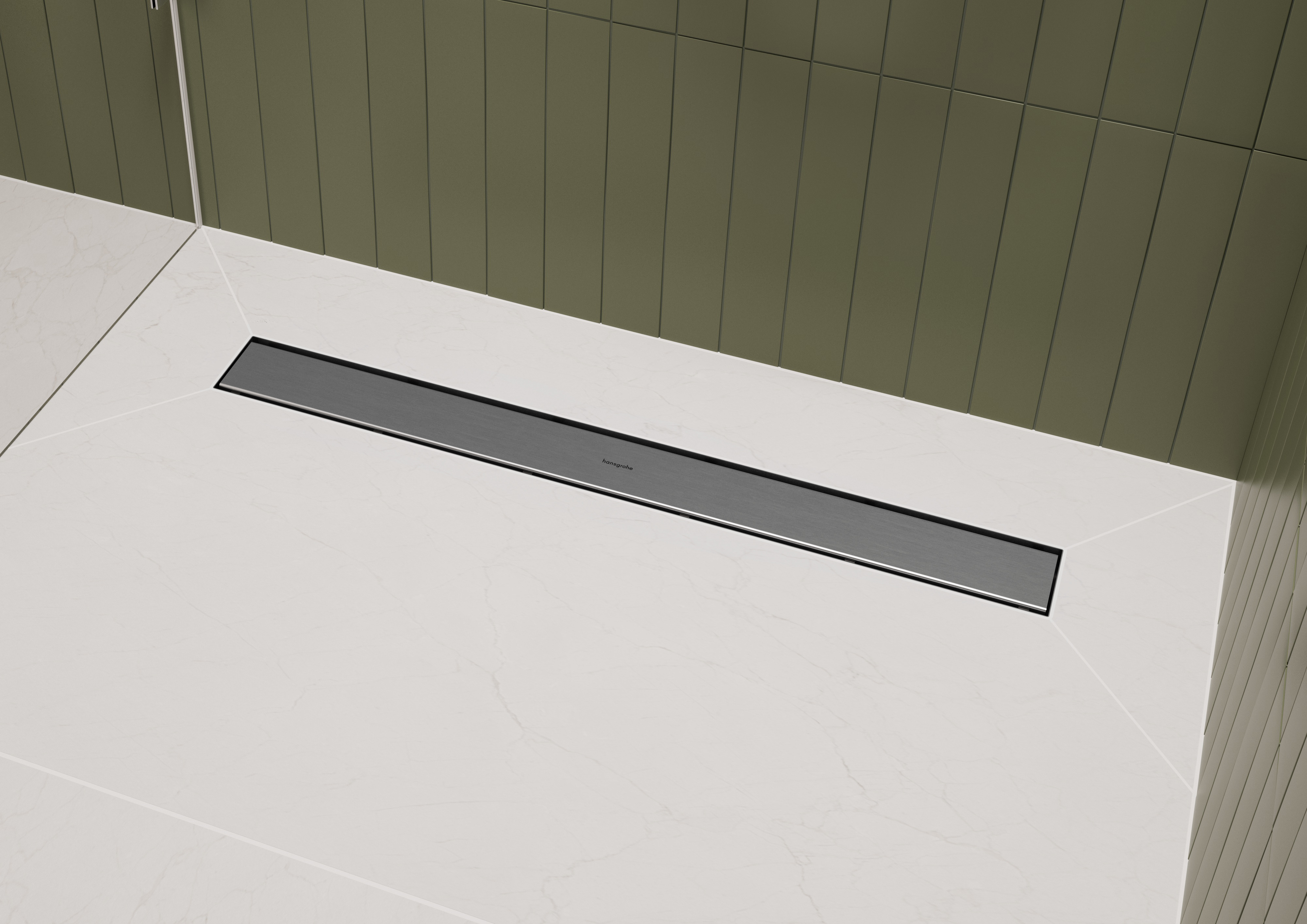 RainDrain Go Komplettset Duschrinne 700  rückseitig befliesbar für Standard-/flache Installation