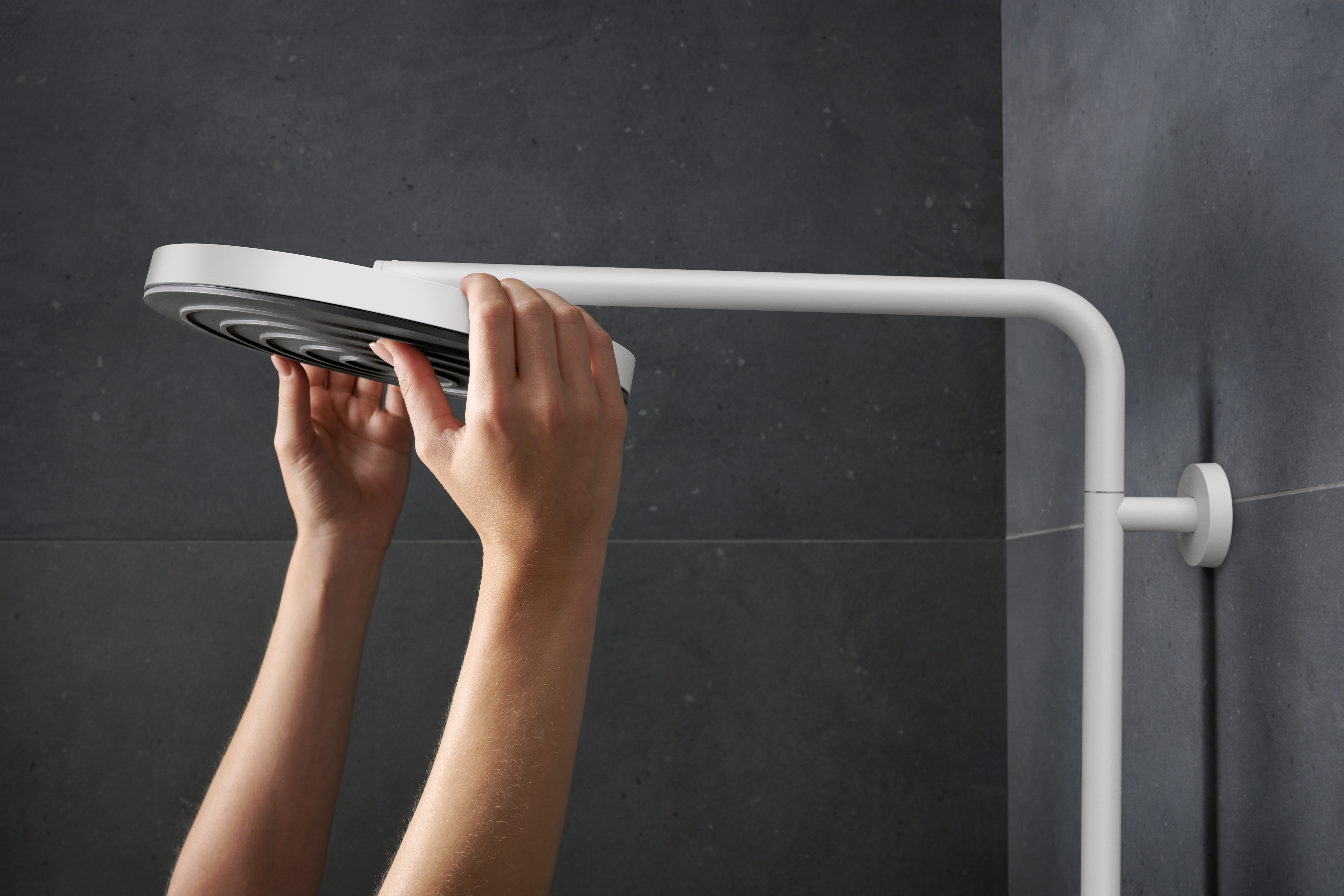 Pulsify S Puro Showerpipe 260 1jet EcoSmart with Ecostat Fine and hand shower 3jet chrome