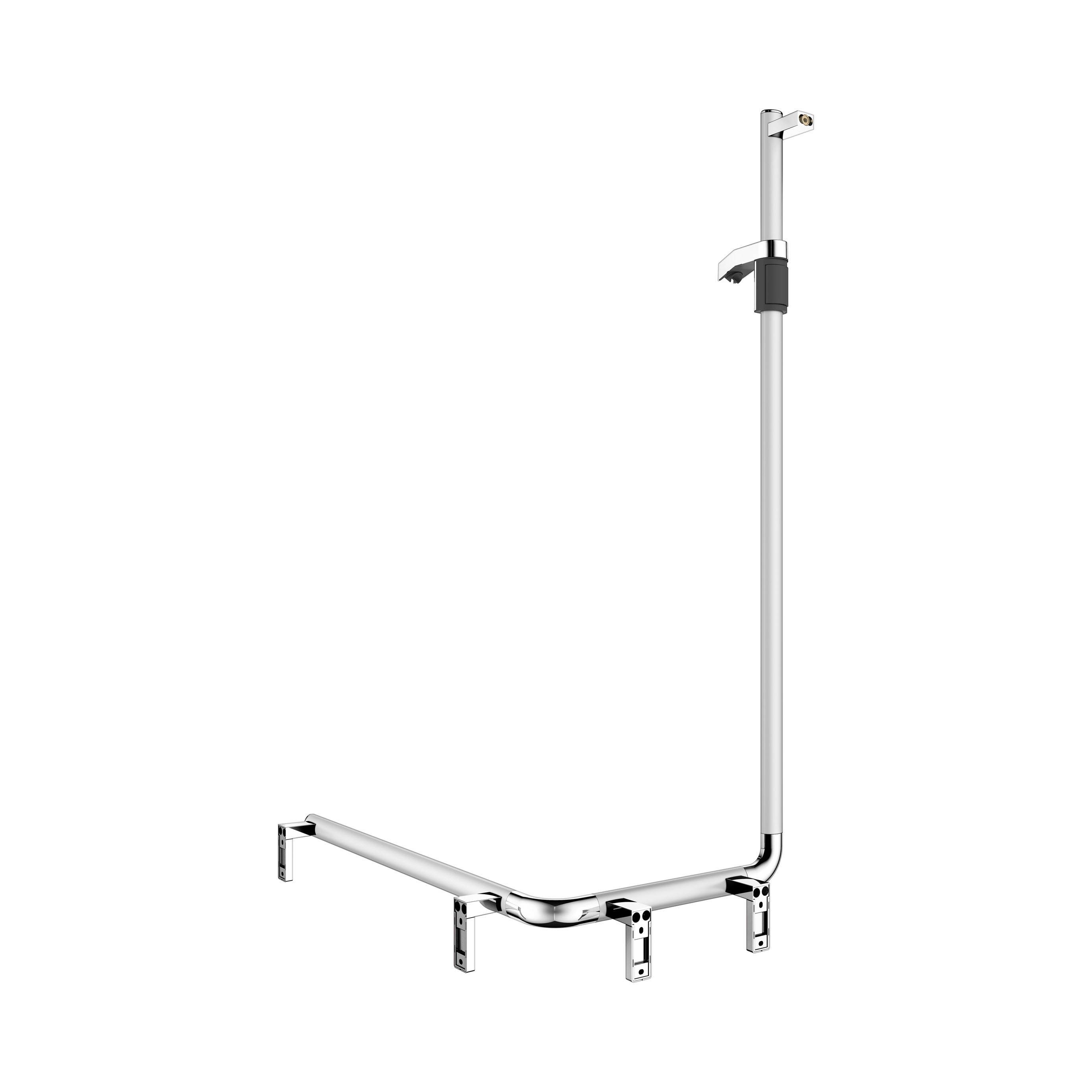AXESS Duschhandlauf 850mm mit Brausestange, linke Ausführung
