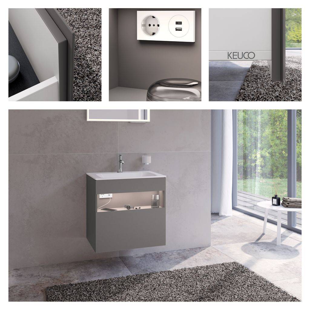 KEUCO Stageline Waschtischunterbau für Keramik-Waschtisch, 650mm