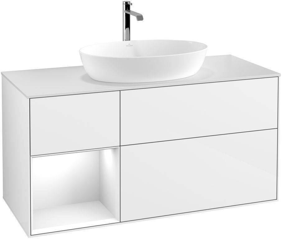Villeroy & Boch Finion Waschtischunterschrank 1200 x 603 x 501mm, Abdeckplatte weiß matt