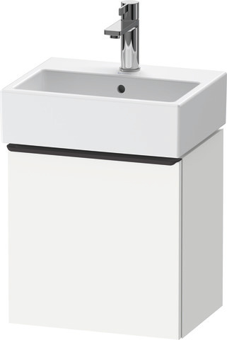 Duravit D-Neo Waschtischunterbau wandhängend mit Möbelgriff Diamantschwarz