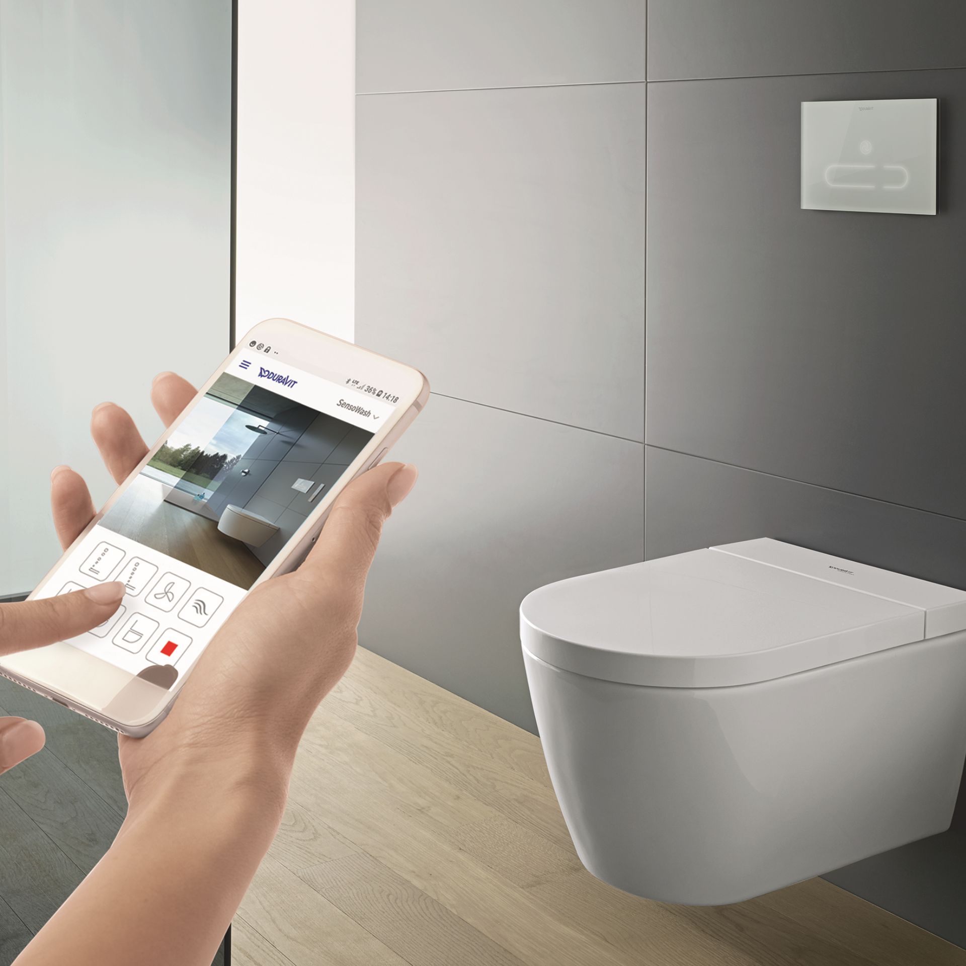 Dusch-WC mit App Bedienen.