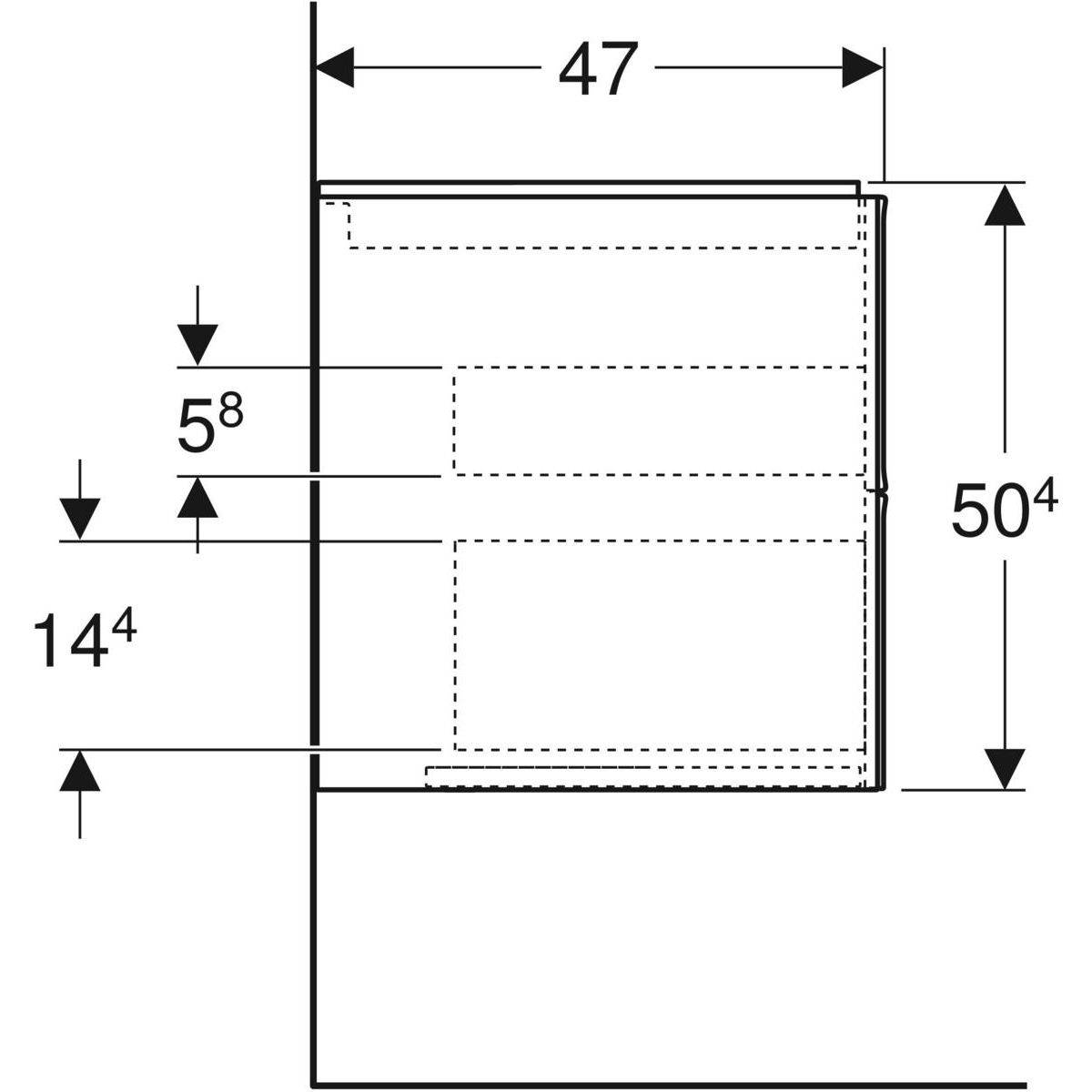 505265001_03 ONE Unterschrank für Waschtisch, 2 Auszüge, 120cm