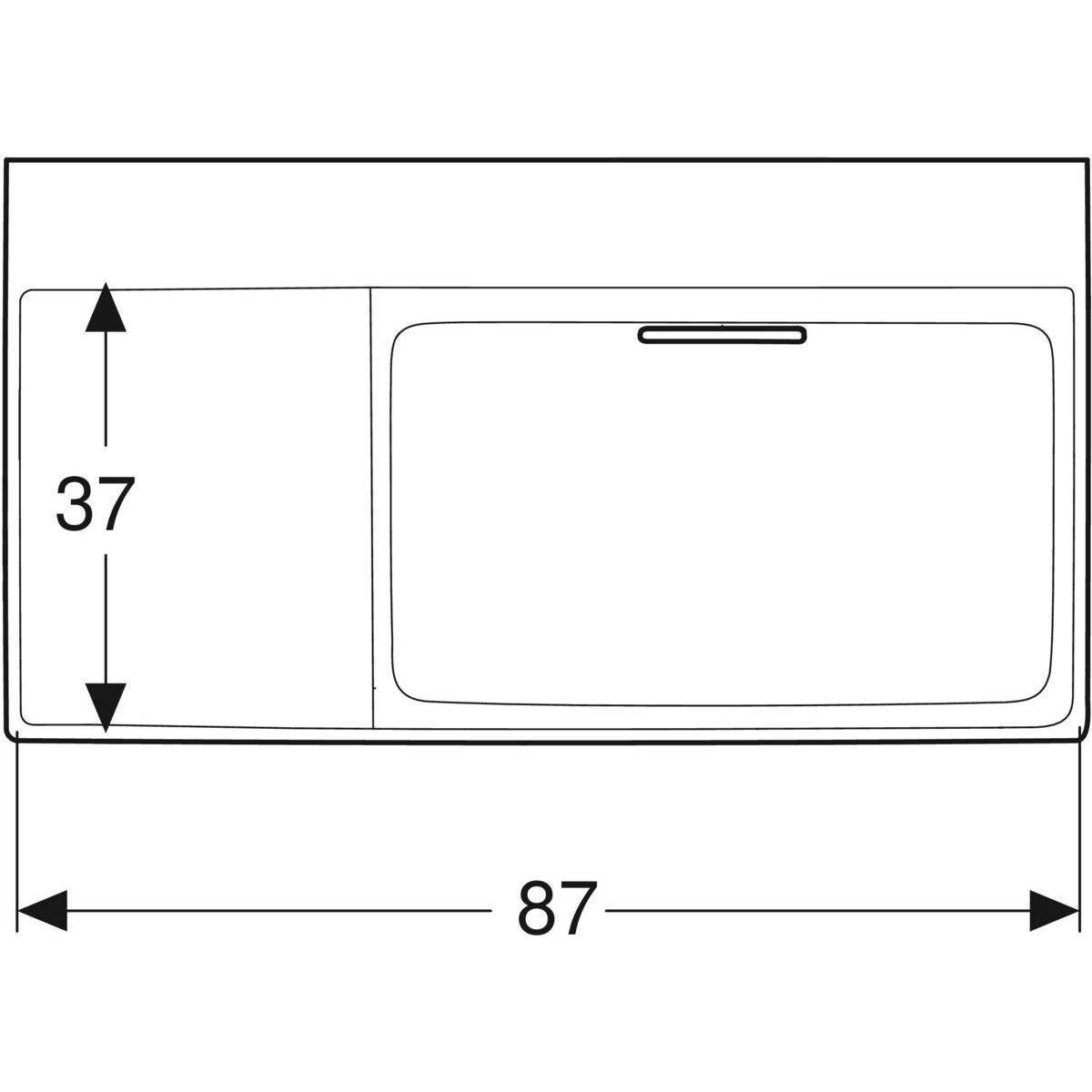 One Waschtisch 90cm, Abgang horizontal