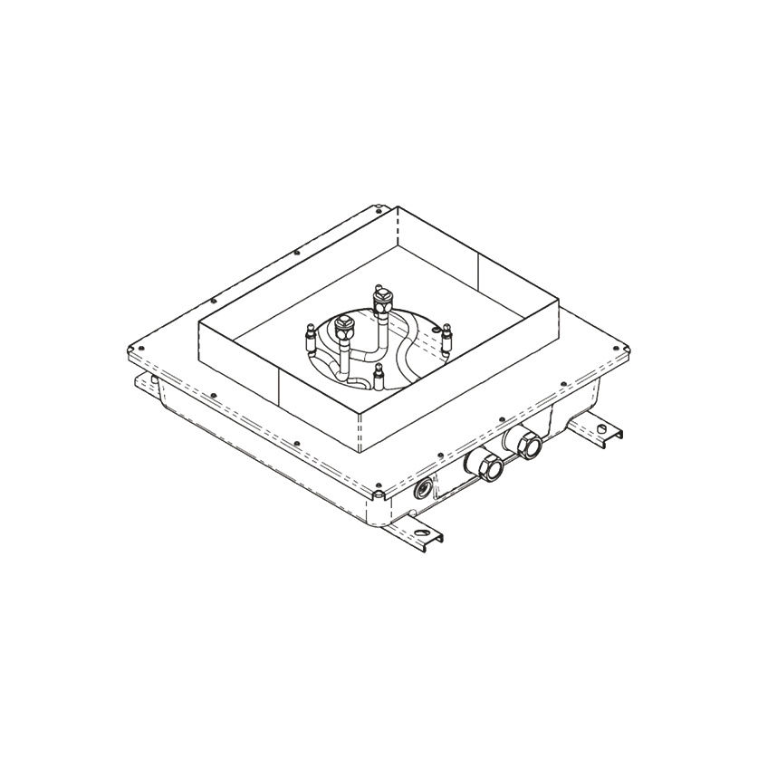 Unterputz-Deckeneinbaukasten für Kopfbrause eckig, für Deckeneinbau