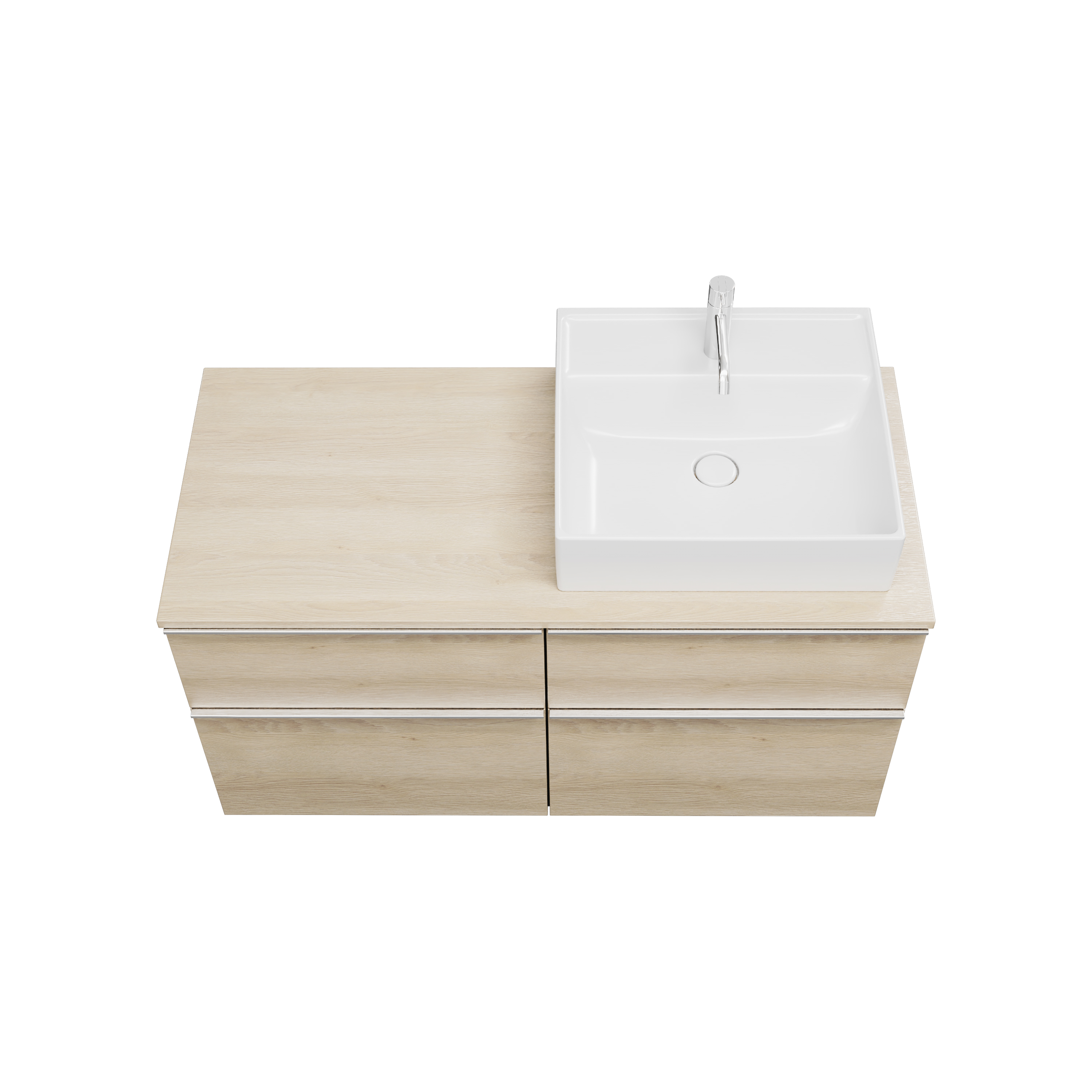 burgbad Eqio Konsolenplatte mit Unterschrank SGUU120 619x1200x550 Eiche Dekor Cashmere
