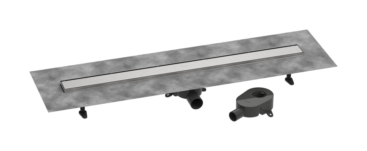 RainDrain Go Komplettset Duschrinne 1000 rückseitig befliesbar für Standard-/flache Installation