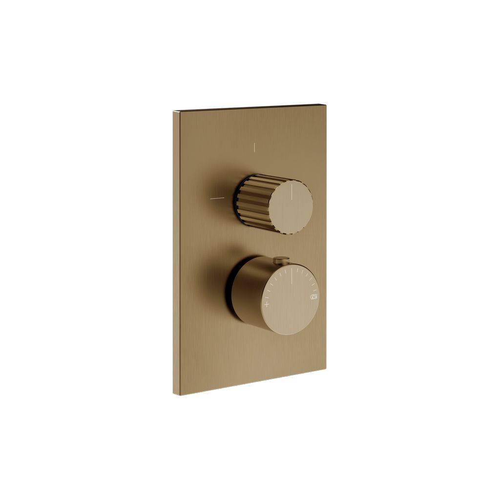 Gessi Incastri Unterputz-Thermostat, 1-Weg, Deep bronze gebürstet PVD
